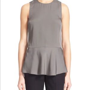 Theory Nicella Sleeveless Silk Georgette Top